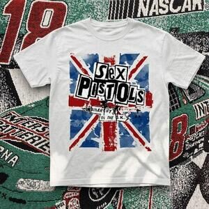 Sex Pistols Anarchy Uk Tee White Unisex Gildan